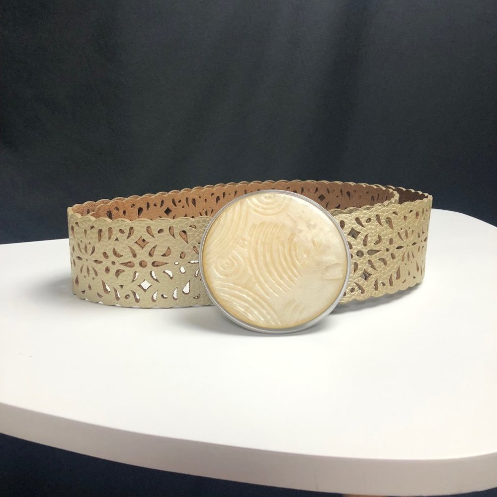 CHICO'S Laser Cut Belt Genuine Leather, XL